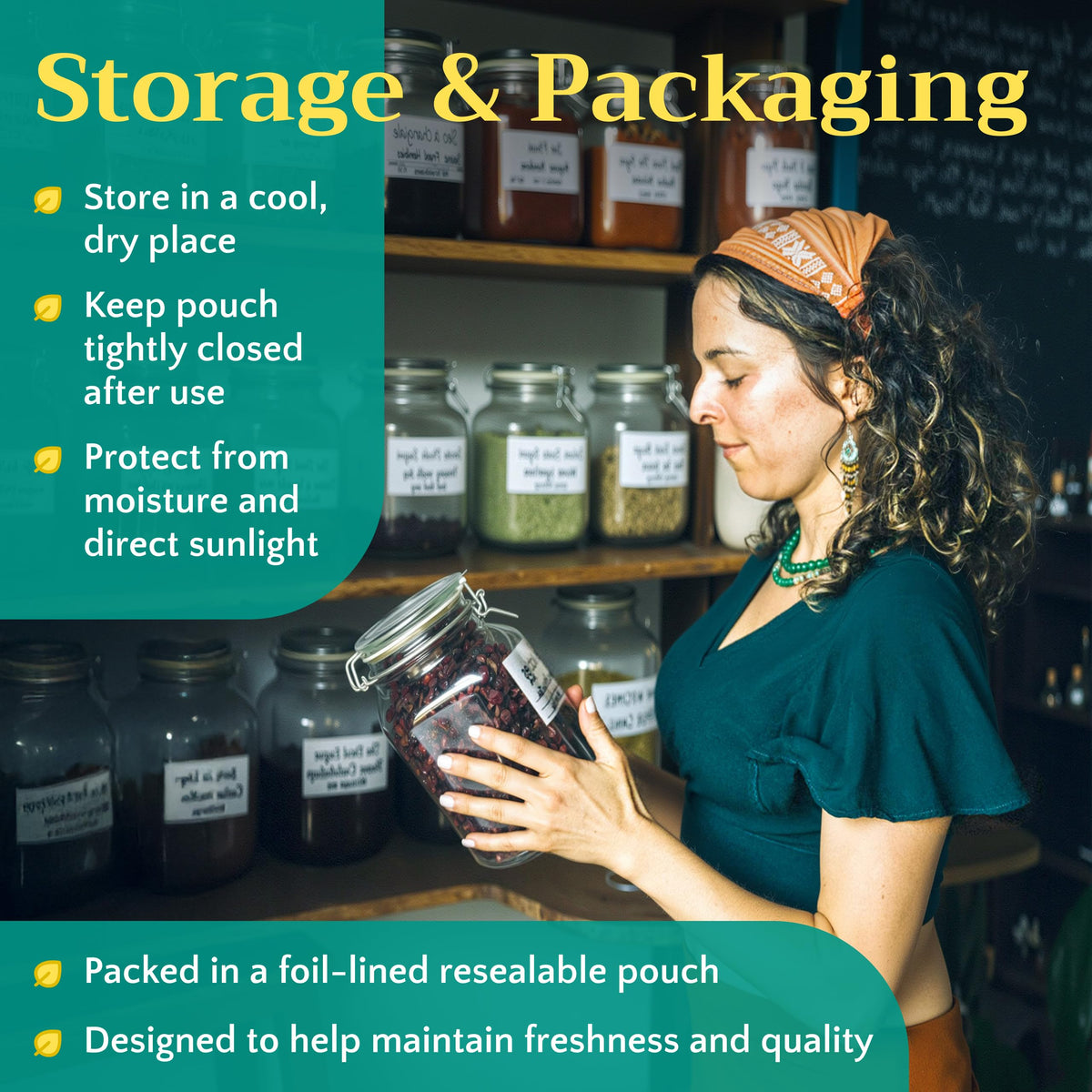 ZEMLYANA Sweet Wormwood tea: stores in a cool, dry place to maintain freshness.