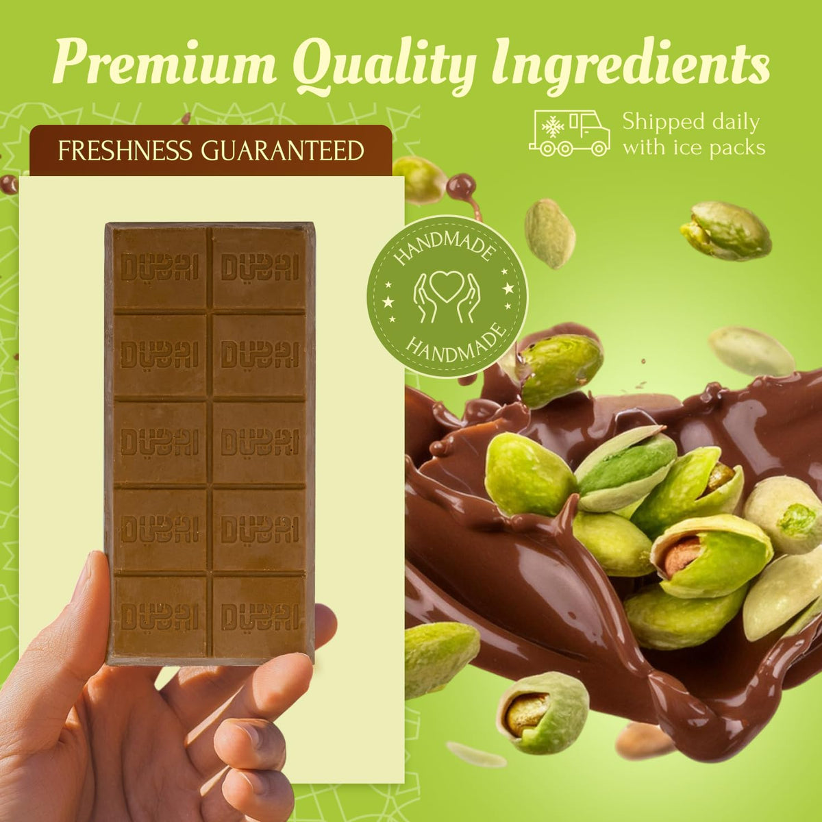 ZEMUS Kunafa chocolate bar ready-to-eat dessert for celebrations.