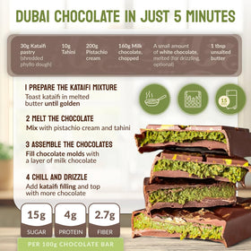 ZEMUS Dubai Chocolate Bar Kit pistachio cream layer ready to swirl