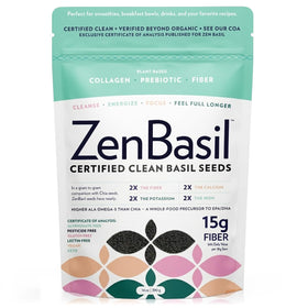 Zen Basil Seeds California-made packaging inviting keto and paleo friendly usage.