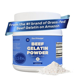 Zen Principle grass-fed gelatin bag for high-quality cooking and thickening