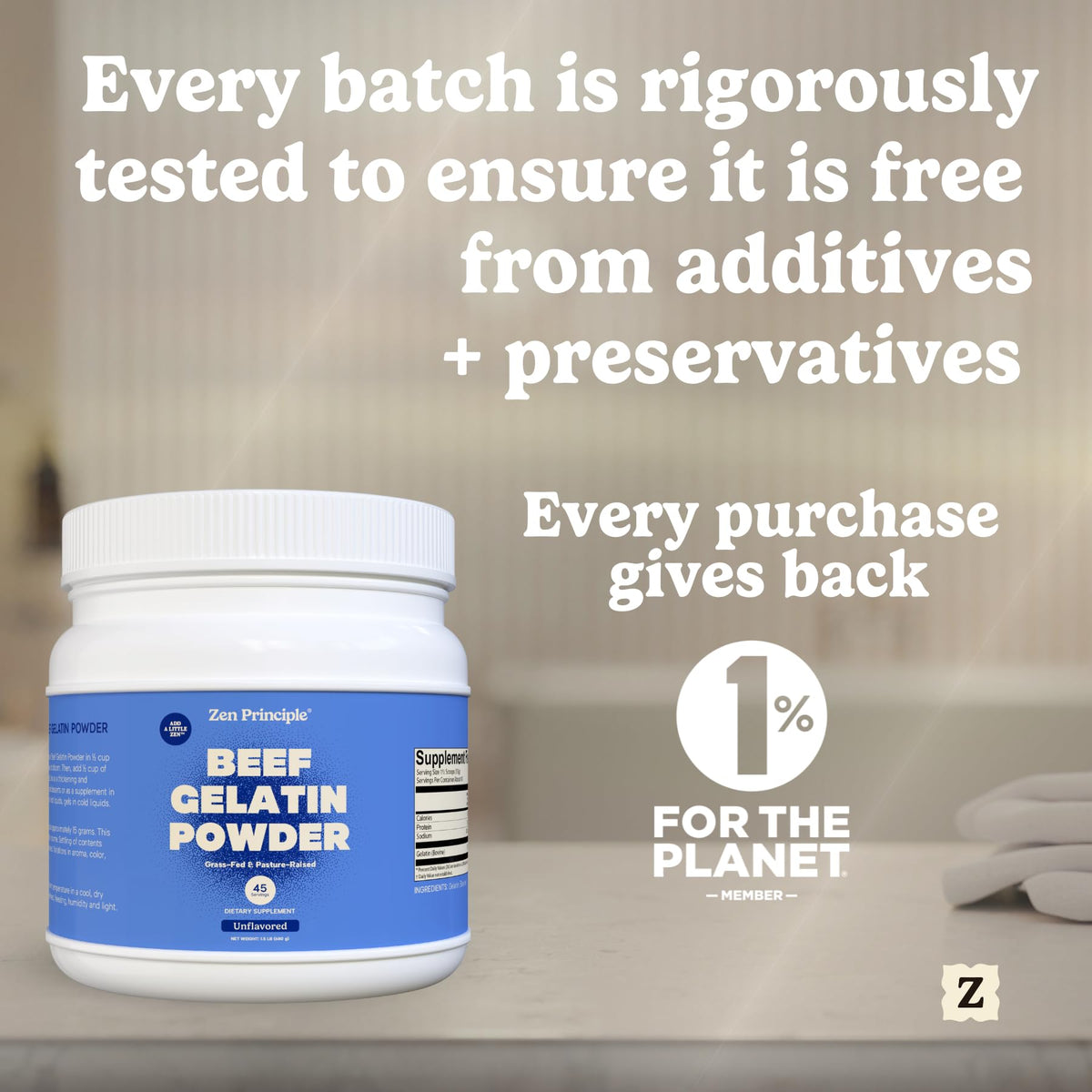 Zen Principle thickening sauces and stews with premium gelatin