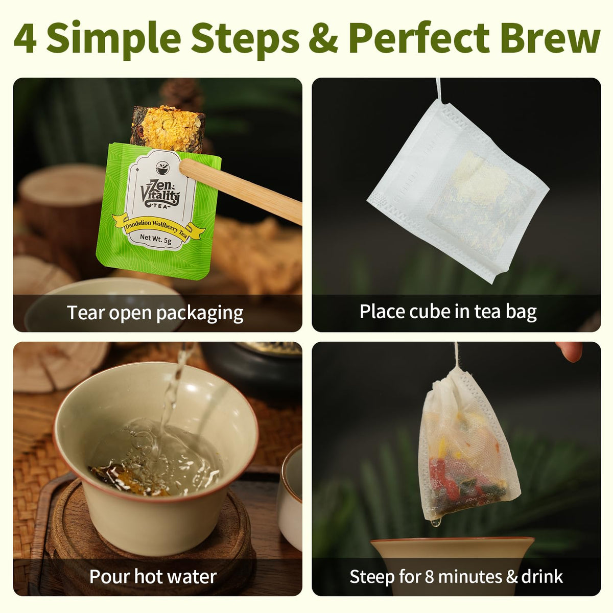 ZenVitality tea-chrysanthemum-closeup signaling calming aroma