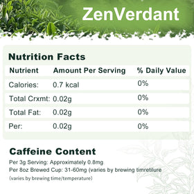 ZenVerdant tea leaves reveal almond and stone fruit hints for a warm cup.