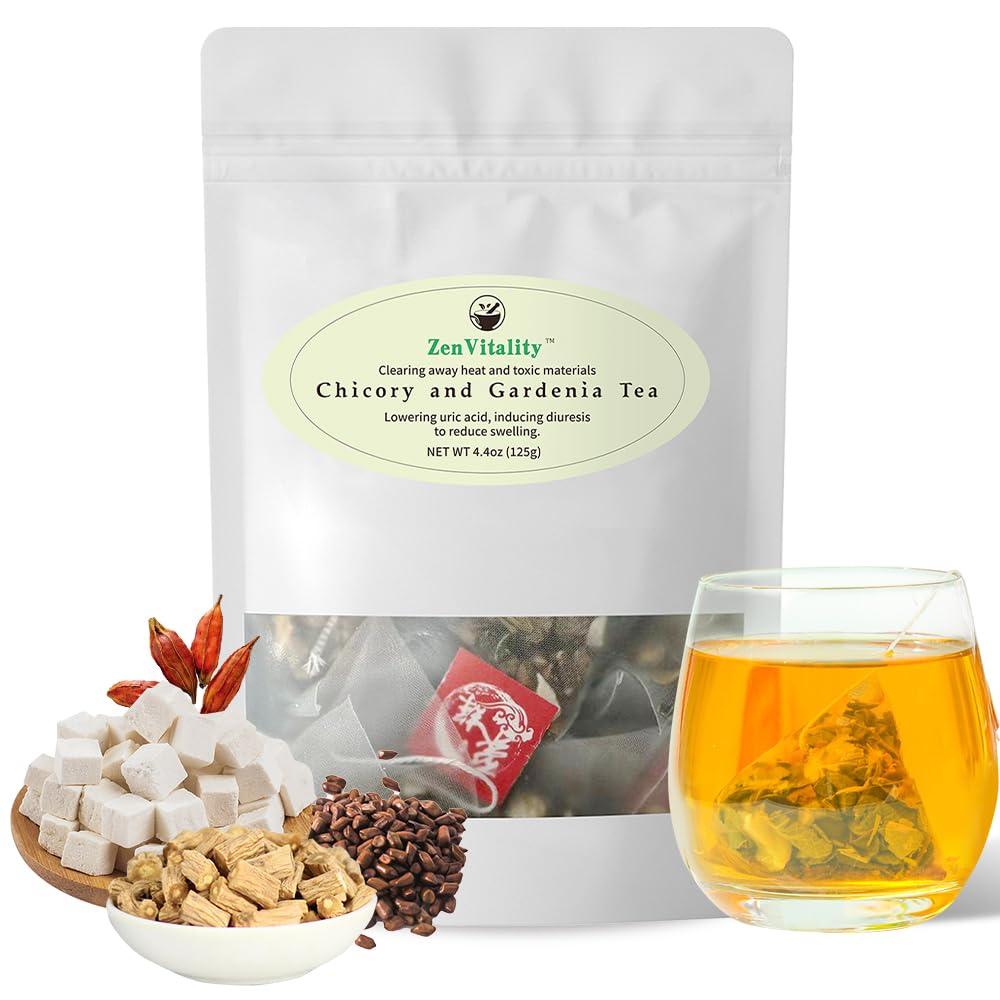 ZenVitality chicory gardenia tea brew shows a soothing, sugar-free daily balance