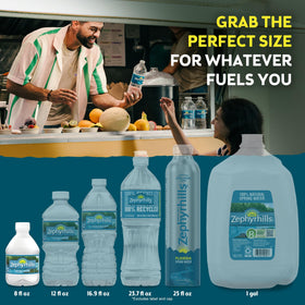 Zephyrhills minis in backpack for hikers seeking refreshing hydration.