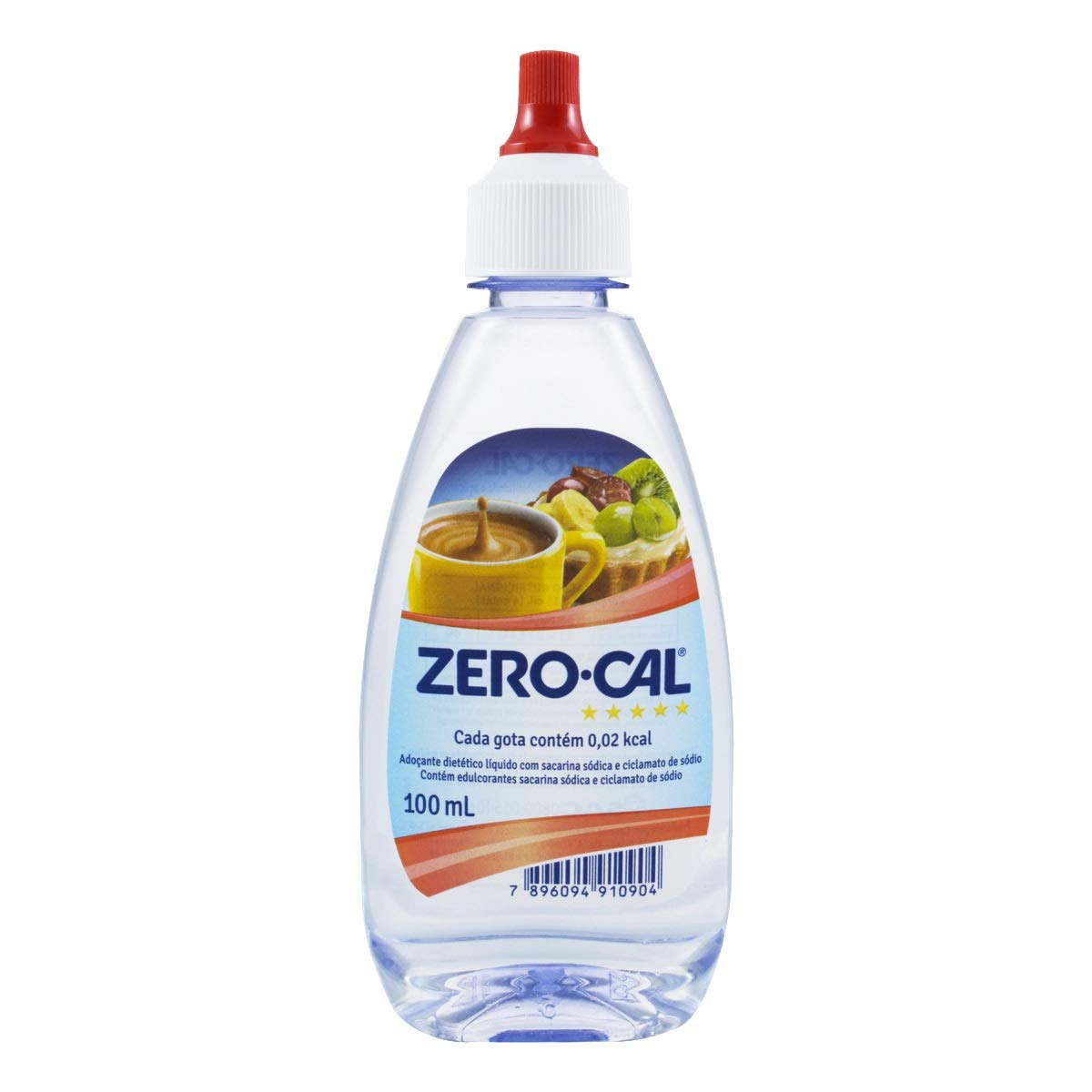 Zero Cal liquid sweetener 2-pack pour demonstrates convenient on-the-go sweetness in beverages.