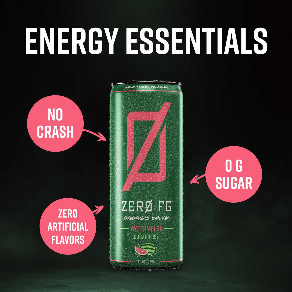 ZERO FG on-the-go energy drink in hand for busy days