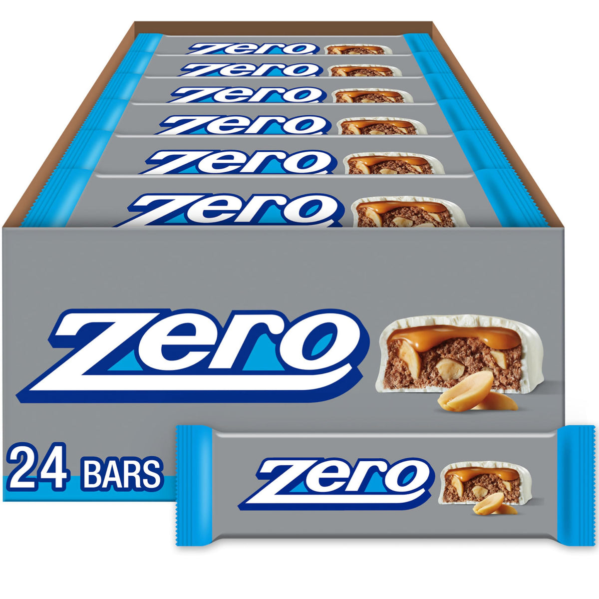 ZERO White Fudge nougat bars bulk box ready for parties and sharing.