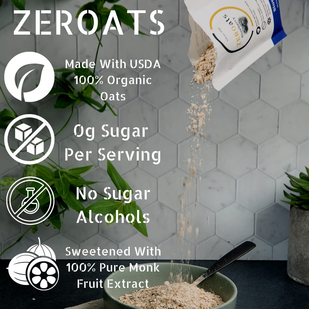 Zeroats oatmeal cup ready bowl demonstrates fast morning preparation