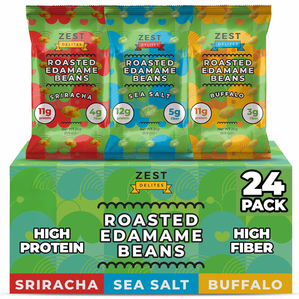 ZEST Delites crunchy edamame sea salt pack for on-the-go protein