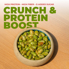 ZEST Delites Edamame Snack Assorted Flavors 48-pack display, versatile high-protein option.
