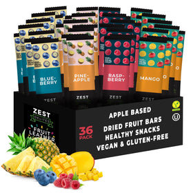 ZEST Delites apple-pineapple bar, portable fruit snack with real fruit.