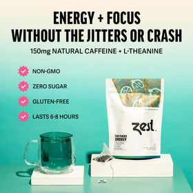 ZEST Earl Grey energy tea with bergamot aroma for focused mornings