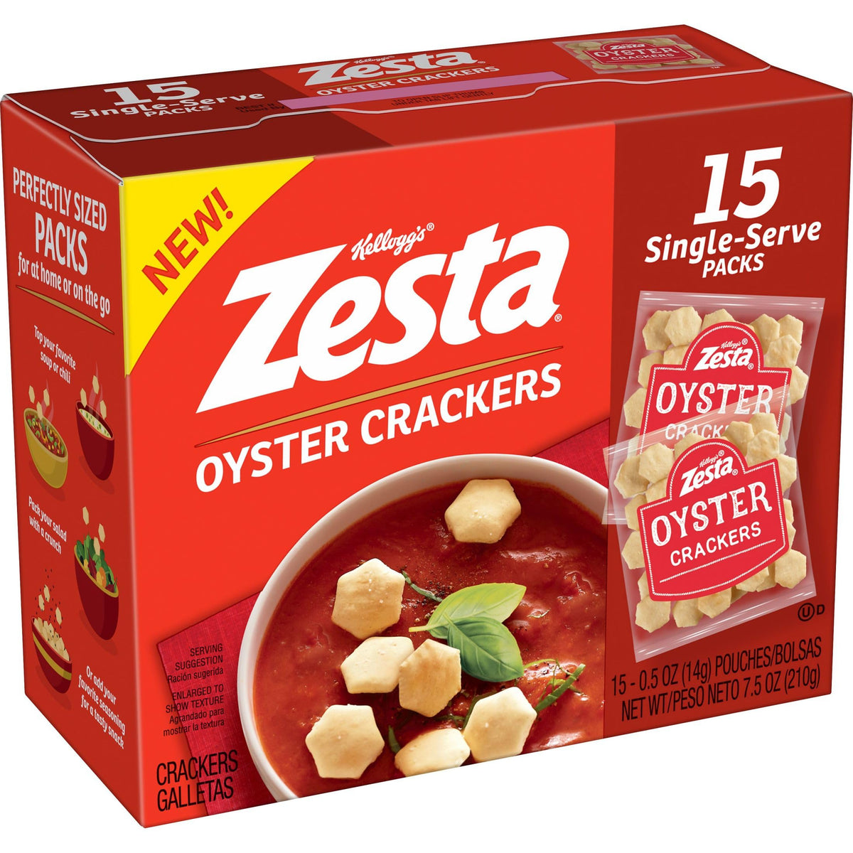 Zesta Oyster Crackers on salad add crunchy, savory bite