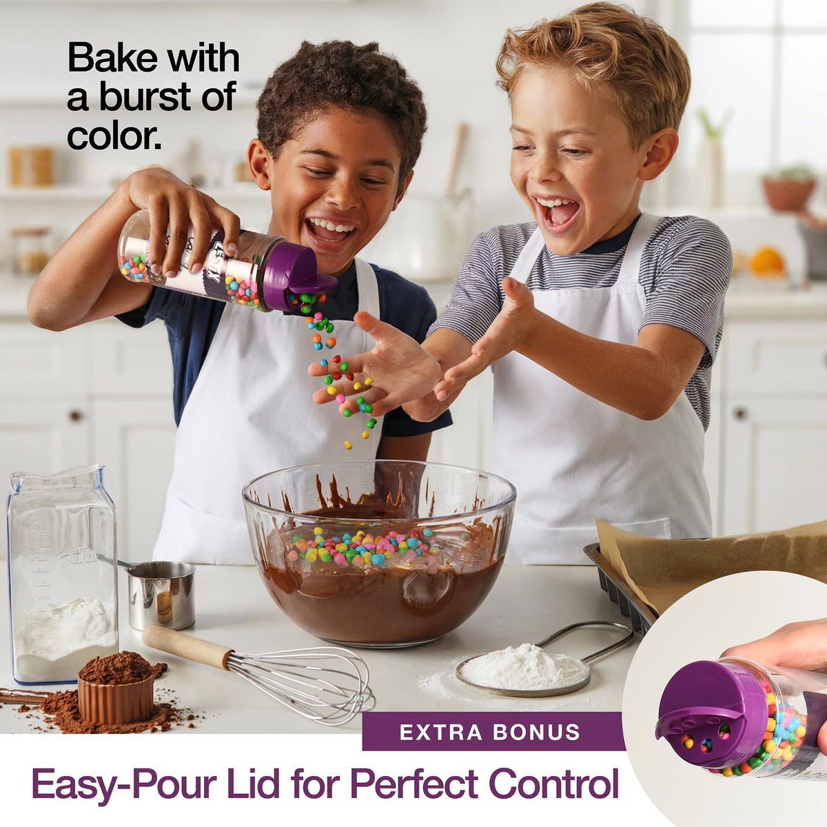 Zestix rainbow shells elevate desserts and party trays with color.
