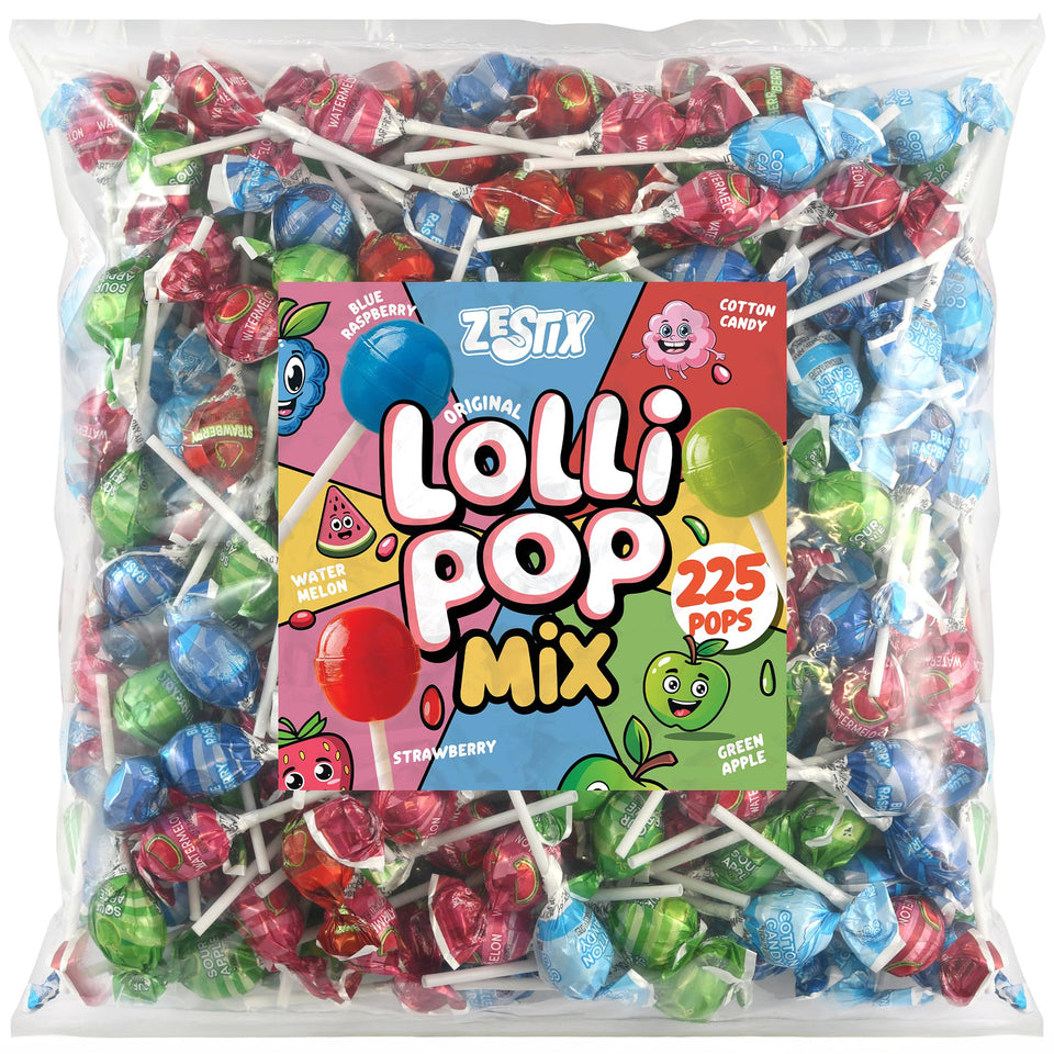 Zestix lollipops bulk assortment, perfect for parties and classroom rewards