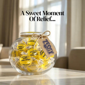 Zestix sugar free lemon drops for gifting and sharing.