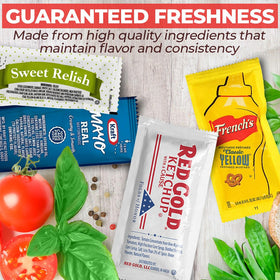 Zeust mustard packets 50-pack, portable flavor for barbecues