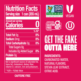 Zevia Cran-Raspberry glass closeup with refreshing color and clean ingredients