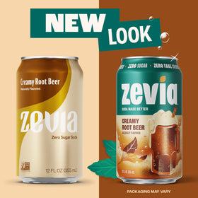 Zevia Creamy Root Beer mug-chilled pairs with cold servings.