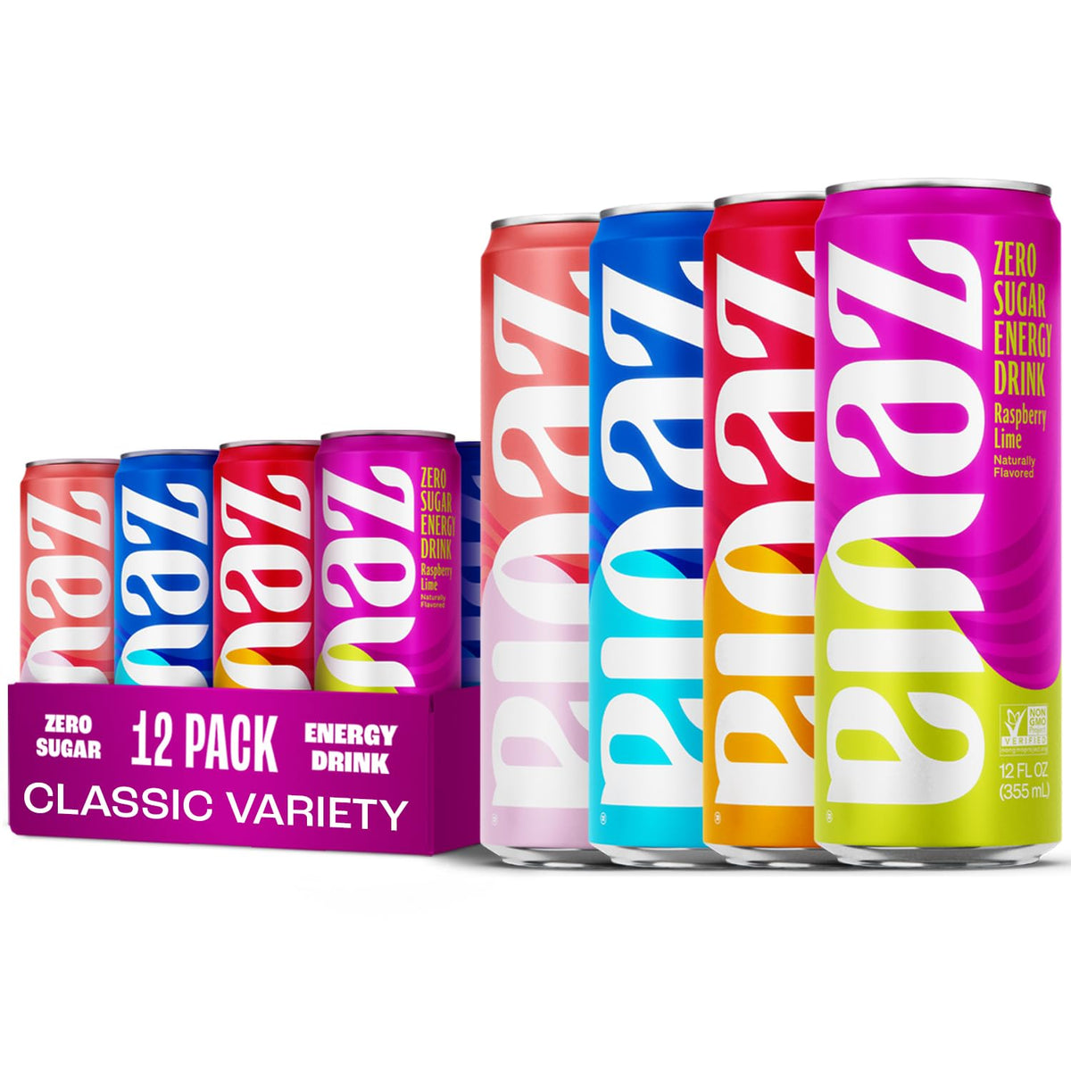 Zevia Energy Classic Variety Pack can for on-the-go clean energy.