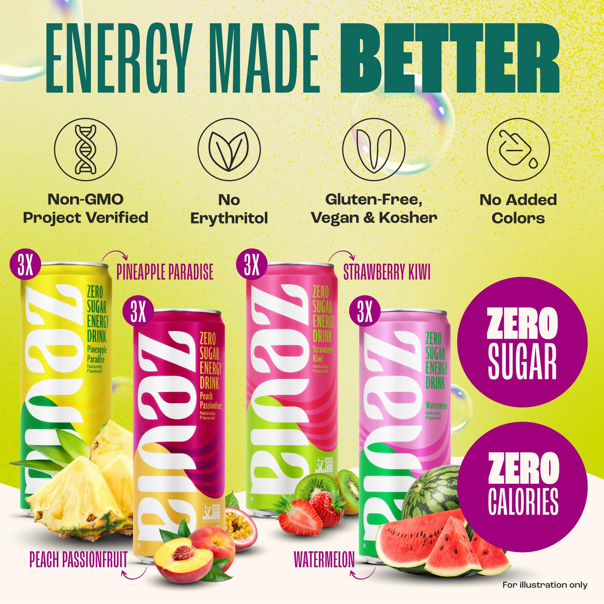 Zevia Energy Strawberry Kiwi glass reveals a vivid flavor perfect for quick focus.
