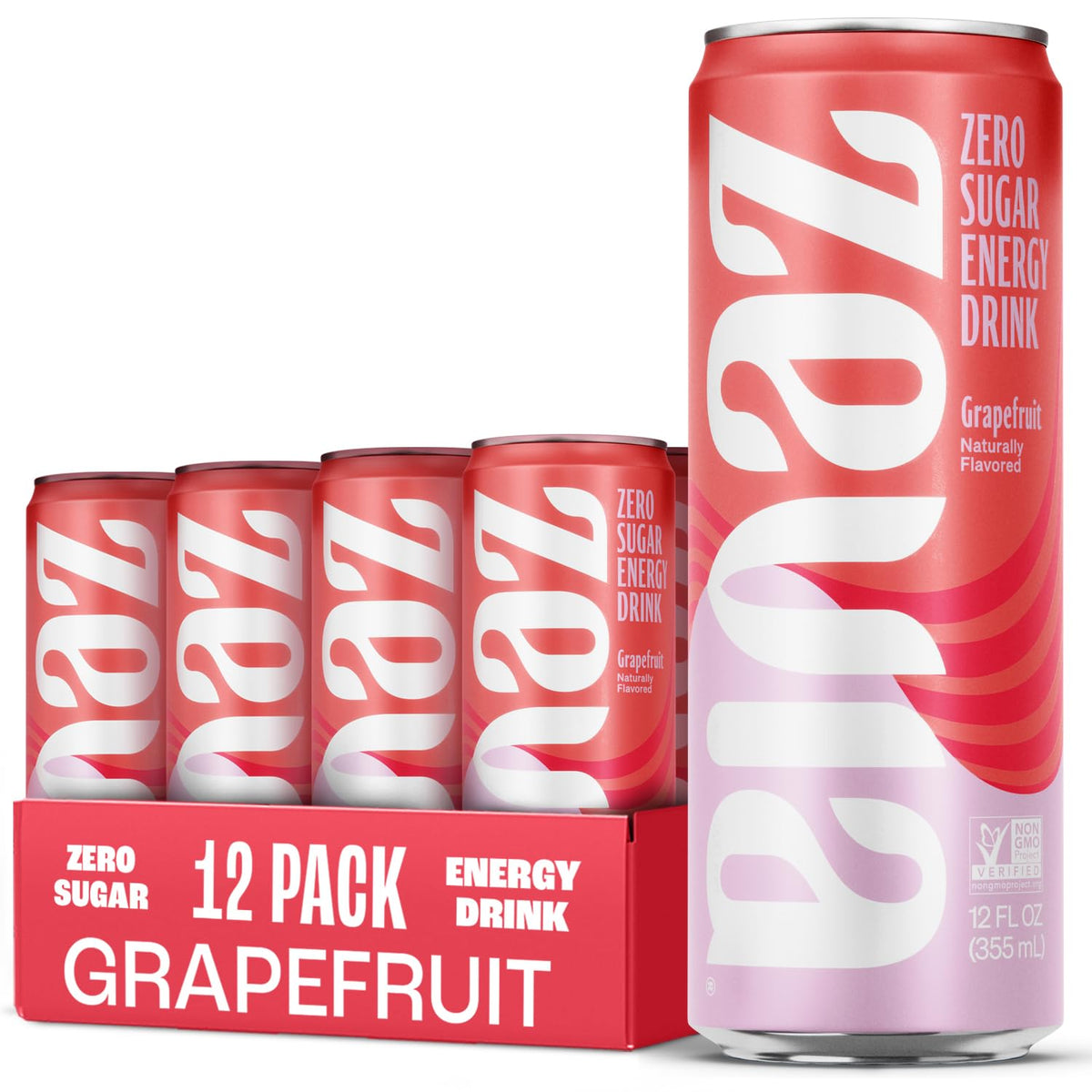Zevia Grapefruit Energy can front view for a sugar-free pick-me-up.