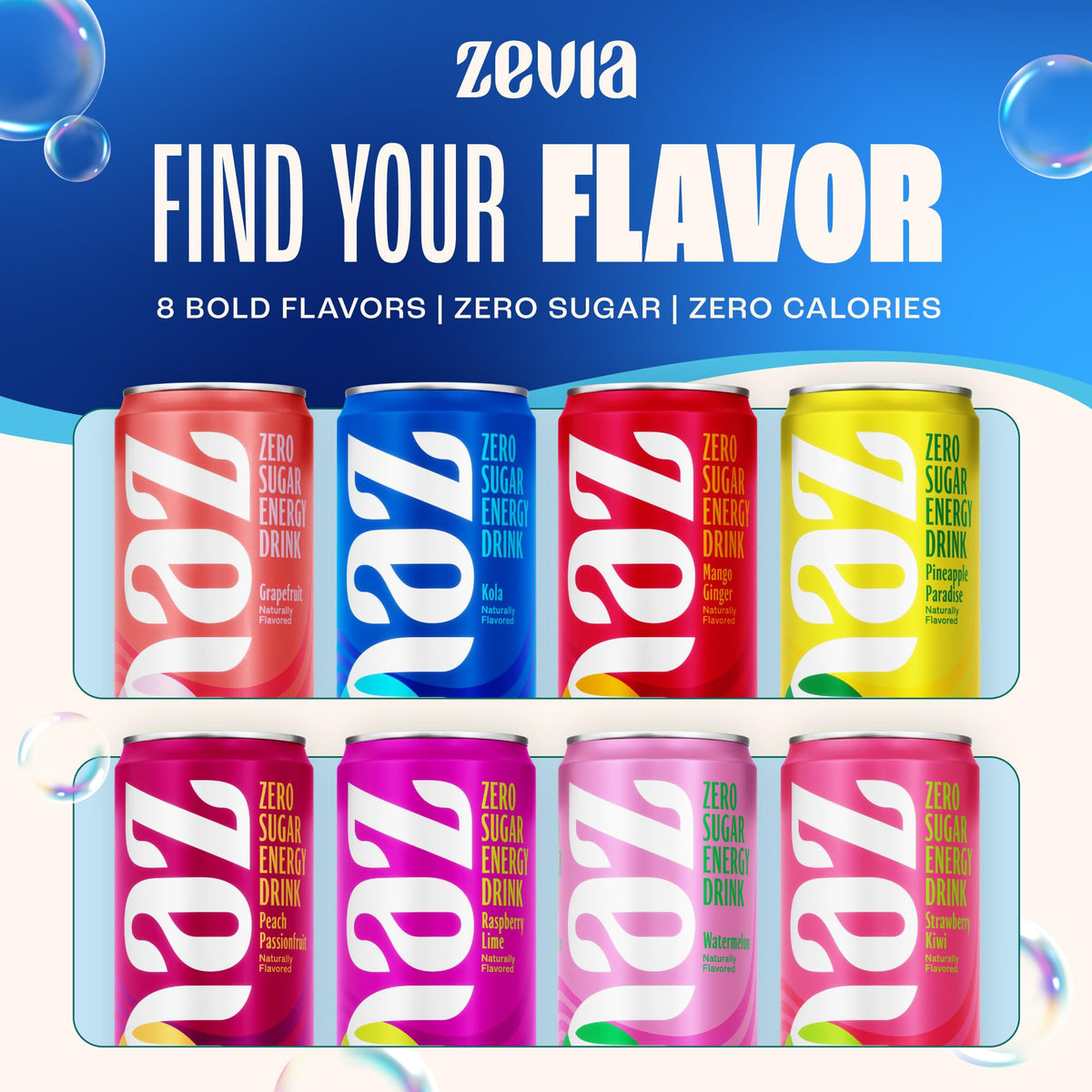 Zevia Kola Energy being poured into a glass with crisp, spicy notes.