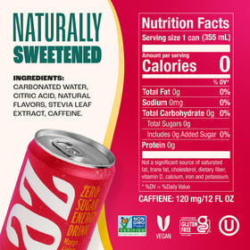 Zevia Mango Ginger energy drink pack of 12 offers convenient on-the-go refreshment.