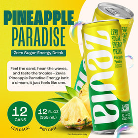 Zevia Pineapple Paradise can back label shows Non-GMO Project Verified
