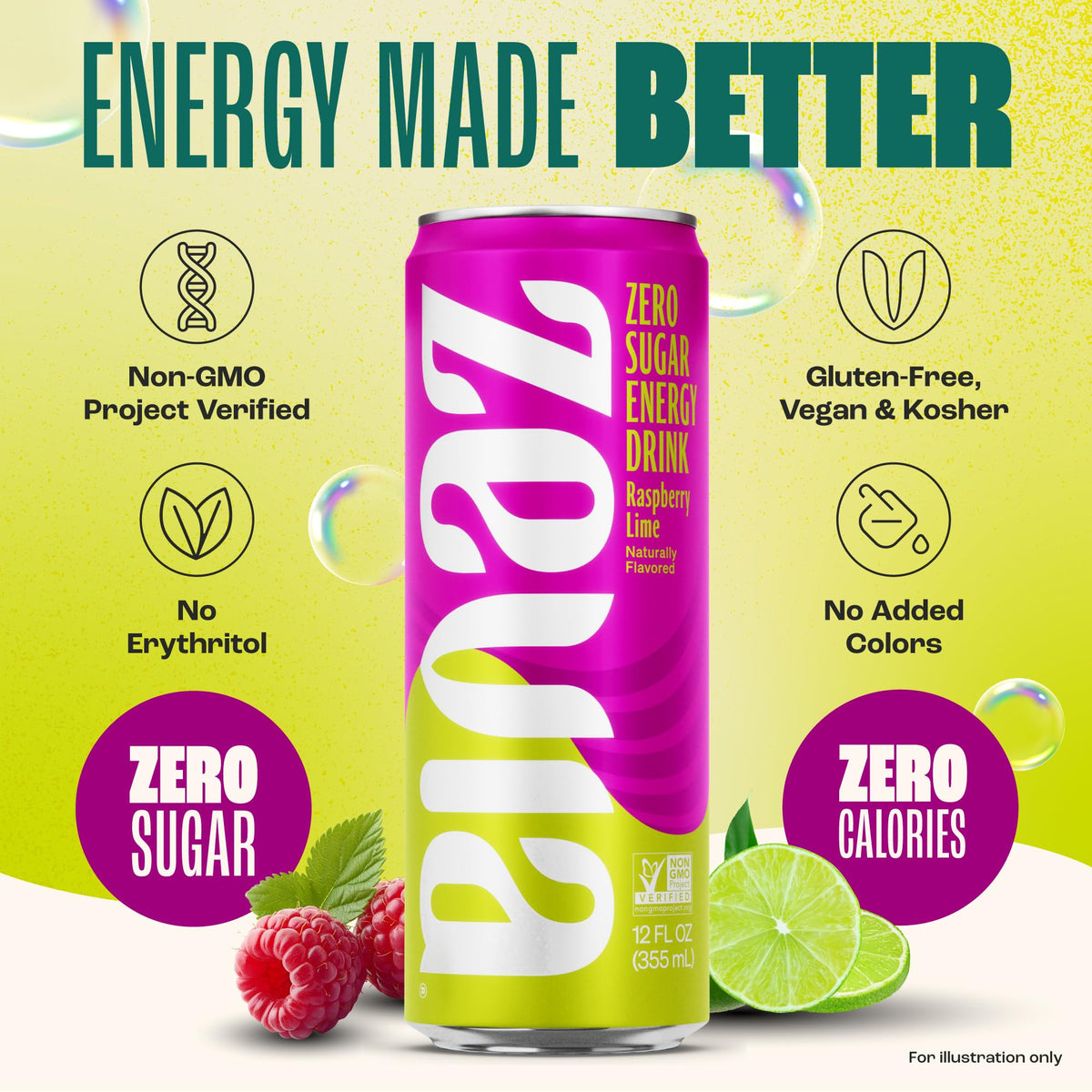 Zevia Raspberry Lime drink tasting glass, naturally refreshing with zero calories