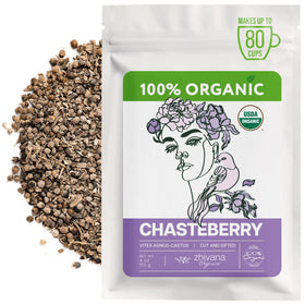 Zhivana Organics chasteberry tea Albanian harvest for daily balance.