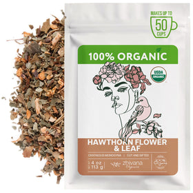 Zhivana Organics hawthorn leaf tea loose 4oz for heart support and calm energy