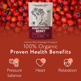 Zhivana Organics hawthorn tea in cup, ready to sip with soothing aroma