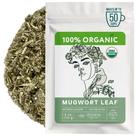 Zhivana Organics mugwort tea loose leaf 4oz ready for a soothing infusion