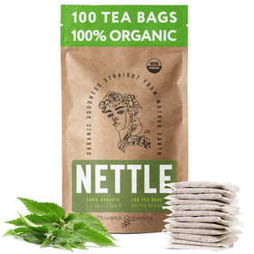 Zhivana Organics Nettle Tea bags packaging with USDA Organic seal for daily wellness.
