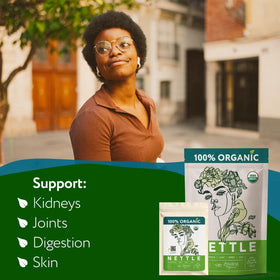 Zhivana Organics nettle tea top-leaf harvest emphasizes peak potency