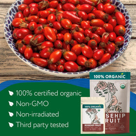 Zhivana Organics Rosehip Tea after first frost harvest enhances flavor and sweetness.