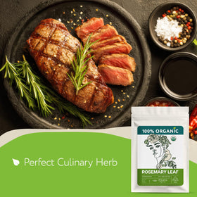 Zhivana Organics rosemary dried leaves in bowl capture rustic culinary charm