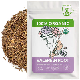 Zhivana Organics valerian tea packaging shown for freshness