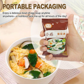 ZHONG XIANG XING LI FOOD egg flower soup mix spinach flavor boosts nutrition.