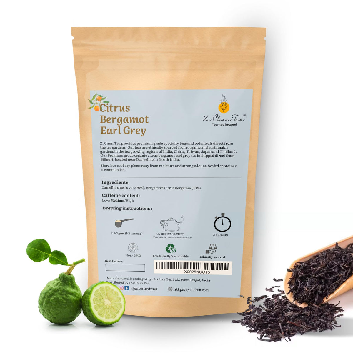 Zi Chun Tea bergamot slices visuals for vibrant flavor notes.