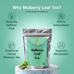 Zi Chun Tea's whole mulberry leaves deliver a clean, authentic infusion