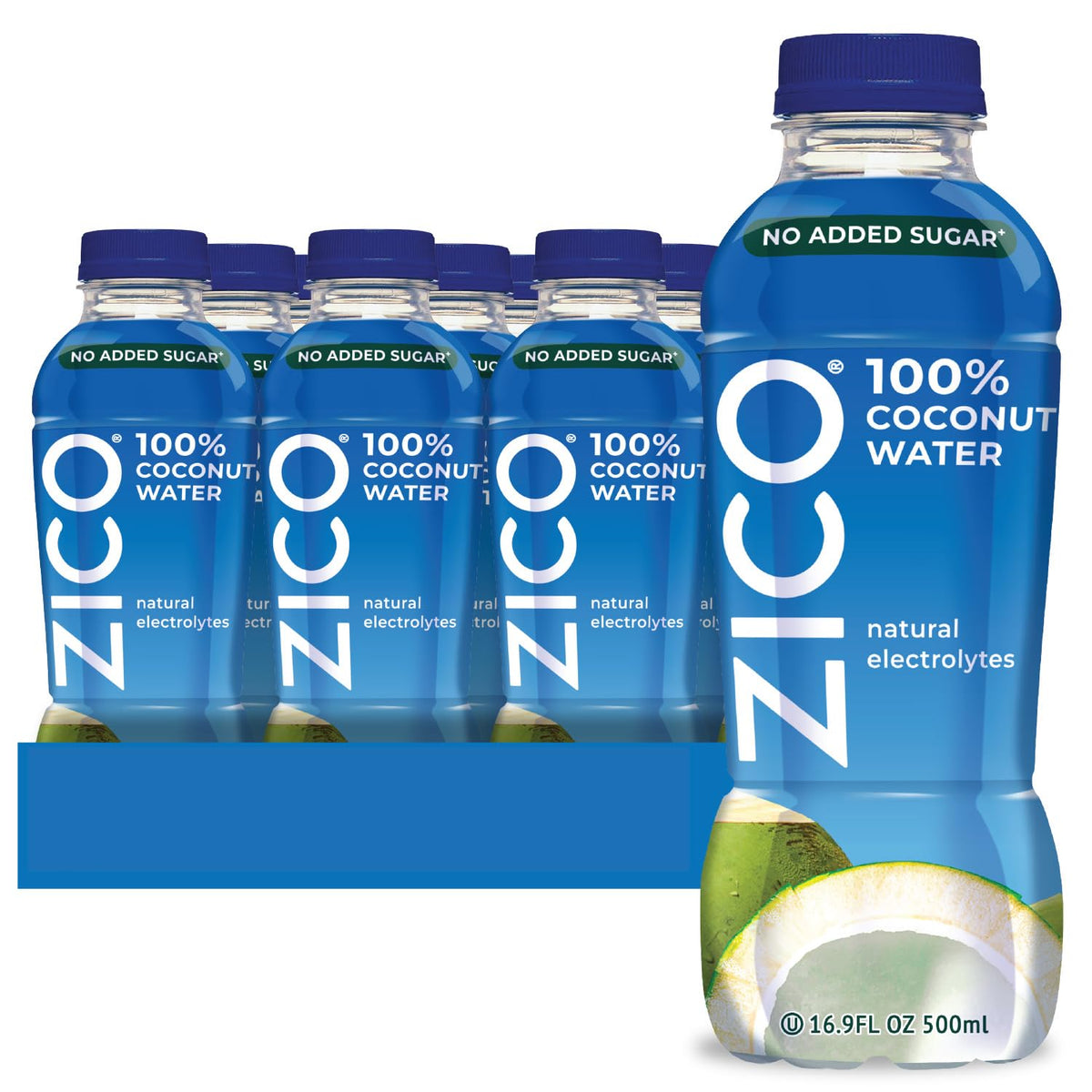ZICO coconut water bottle 12-pack for everyday hydration on the go.