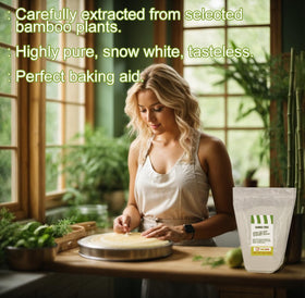 Zimmermann Bamboo Fiber in a measuring cup for low-carb cooking