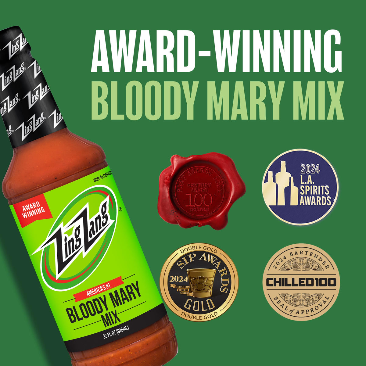 Zing Zang Blazing Bloody Mary Mix bottle with spicy appeal
