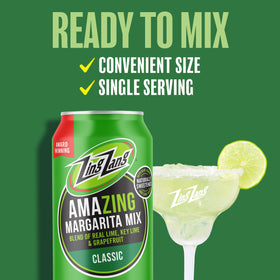 Close-up of blue agave nectar element in Zing Zang mix
