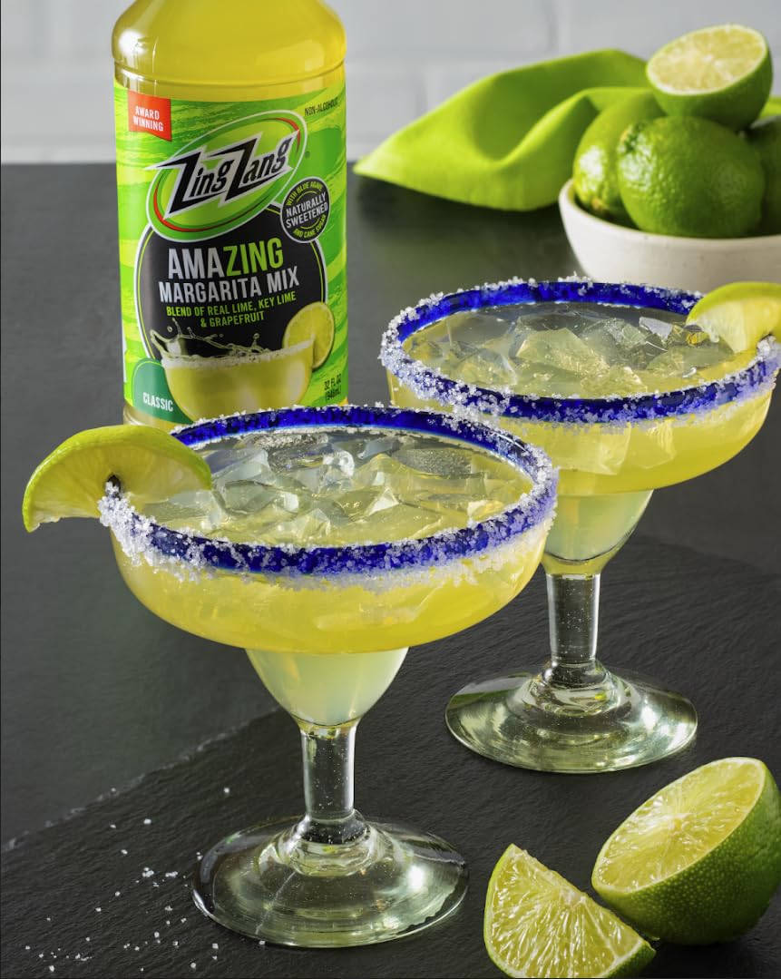Zing Zang margarita glass with lime for ready-to-make sips