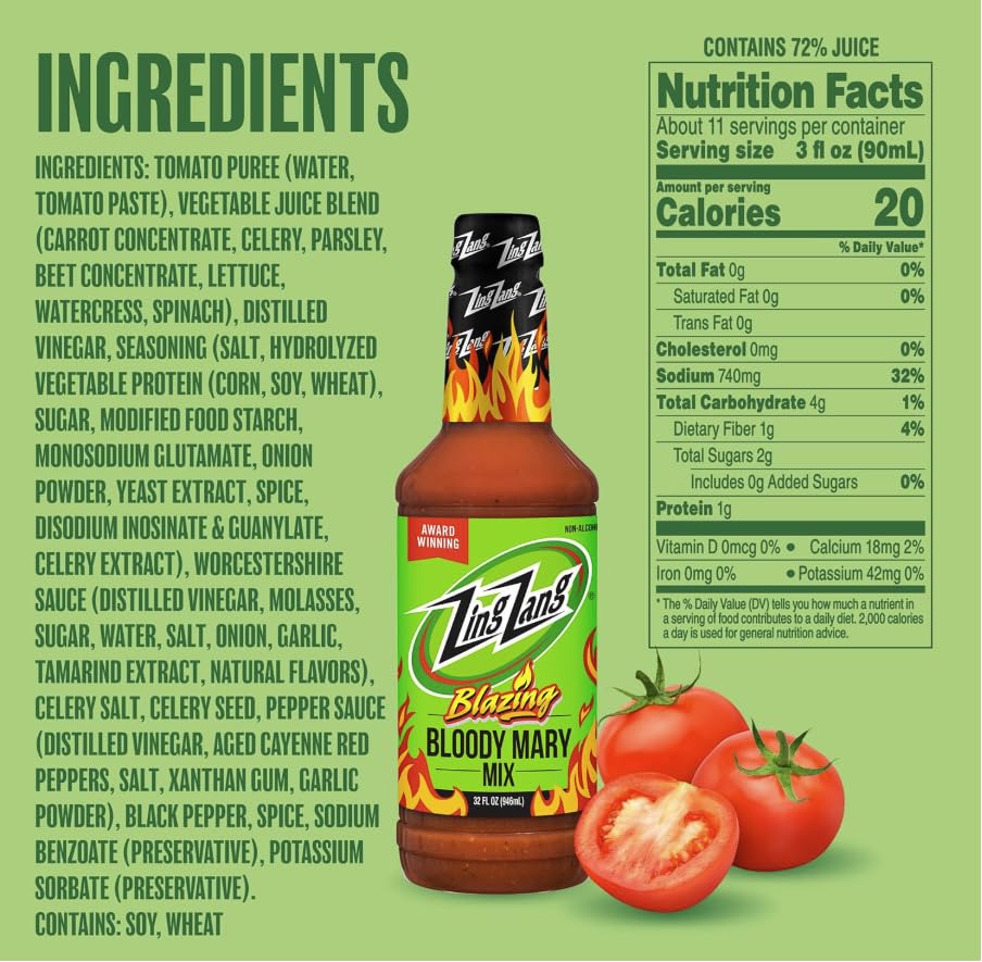 Zing Zang Original bottle close-up with authentic ingredients